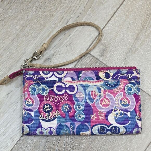 Coach Pop-C Glam Signature Graffiti Tote with Matching Wallet - Picture 13 of 15